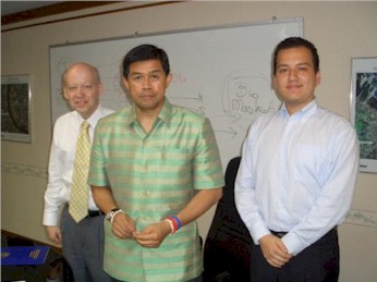 Chris, Charles Runckel and Minister Korn